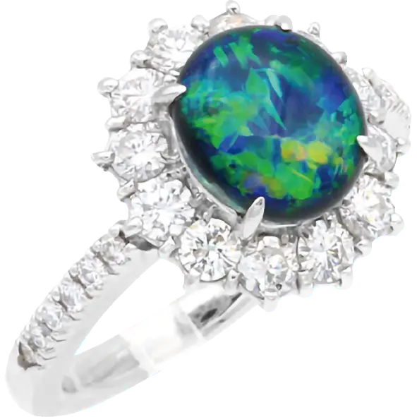 ブラックオパール リング 5.12ct 遊色◎ 買取参考価格